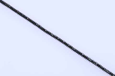 Strang Hematite, schwarz, Rondell, facettiert, 3x8mm, 40cm