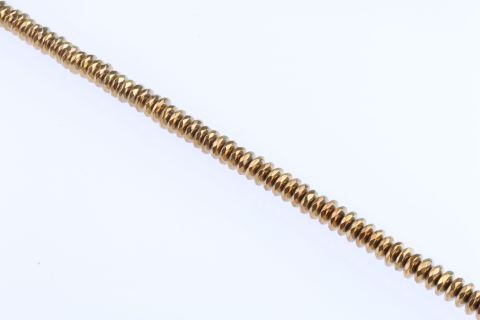 Strang Hematite, gold, Rondell, facettiert, 3x8mm, 40cm