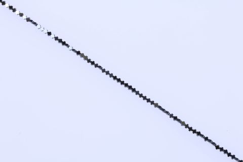 Strang Hematite, schwarz, Kreuz, 4mm, 40cm