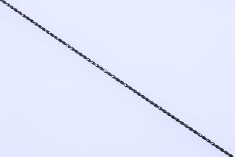 Strang Hematite, schwarz, Olive facettiert, 3x5mm, 40cm