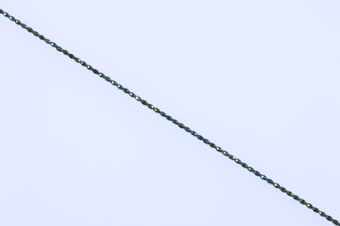 Strang Hematite, grün, Olive, facettiert, 3x5mm, 38cm