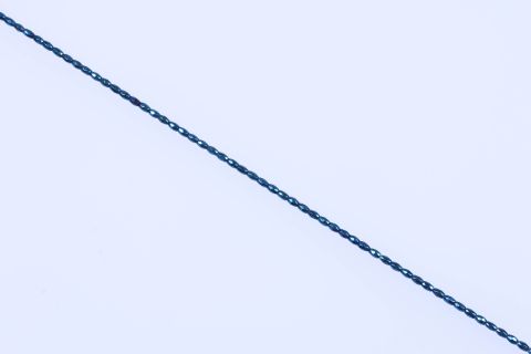 Strang Hematite, blau, Olive, facettiert, 3x5mm, 38cm