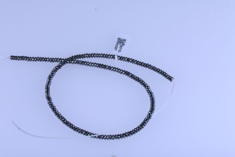 Strang Hematite, schwarz, Rondell, facettiert,2x4mm, 39,5cm