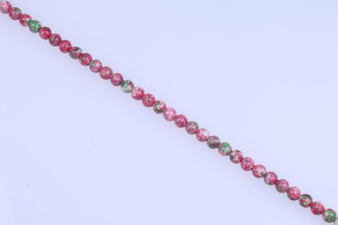 Strang Howlite, pink grün weiß, Kugel, 10mm, 40cm