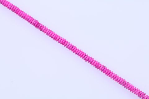 Strang Howlite, pink, Rondell, 3x10mm, 40cm