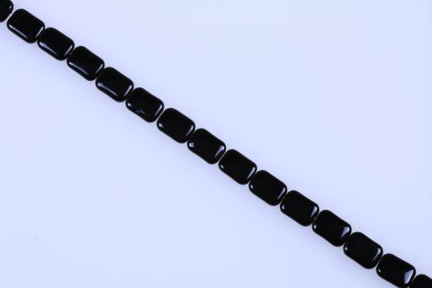 Strang Onyx, schwarz, Rechteck, 18x25mm, 39cm