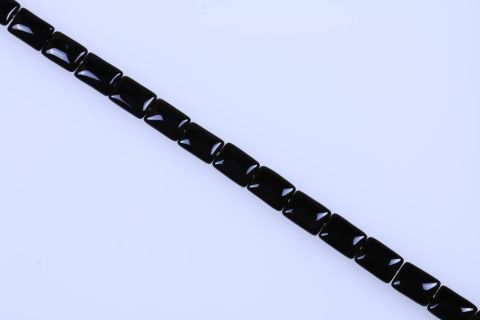 Strang Onyx, schwarz, Rechteck, 20x26mm, 40cm