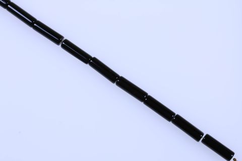 Strang Onyx, schwarz, Walze, 14x40mm, 36cm