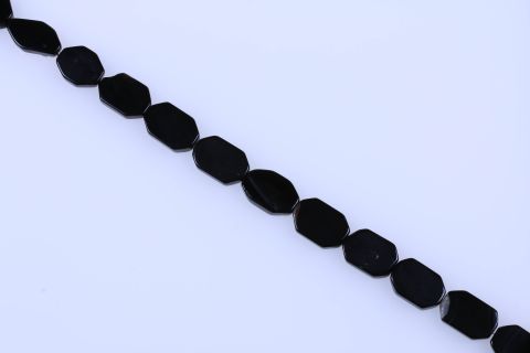 Strang Onyx, schwarz, oval kantig, 22x32cm, 40cm