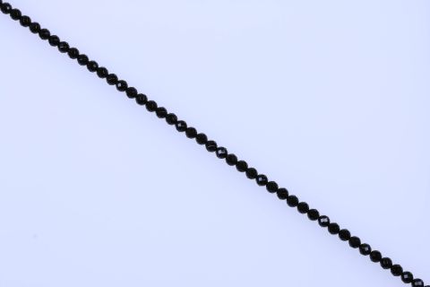 Strang Onyx, schwarz, Kugel facettiert, 8mm, 39cm