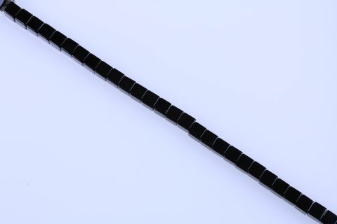 Strang Onyx, schwarz, Würfel, 12x12mm, 39cm