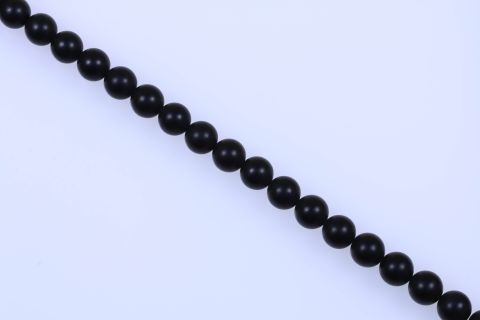 Strang Onyx, schwarz, Kugel matt, 20mm, 39cm
