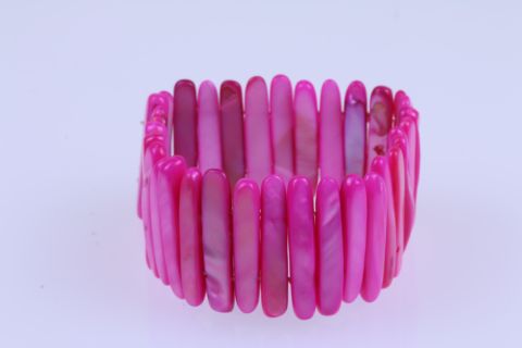 Armband Muschel, pink, 19cm