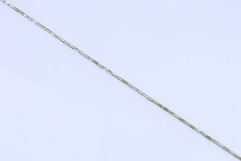Strang  Glas, grün oliv, Rechteck facettiert, 4x7mm, 54cm