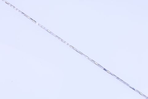 Strang  Glas, grau transparent, Rechteck facettiert, 4x7mm, 54cm