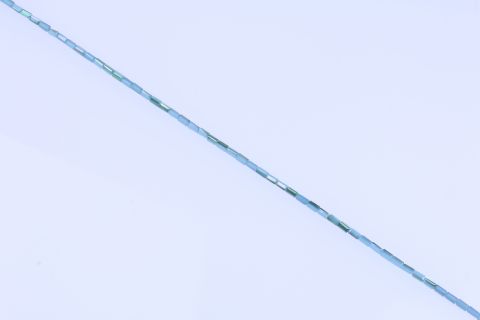 Strang  Glas, türkis grün, Rechteck facettiert, 4x7mm, 54cm