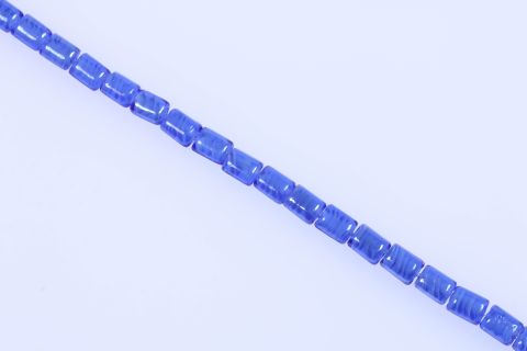 Strang  Glas, blau dunkel, Rechteck, 12x15mm, 39cm