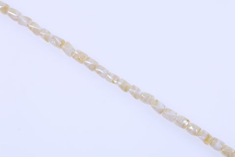 Strang  Glas, gelb, barock, 10x13mm, 52cm