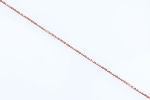Strang  Glas, rot braun, Rondell facettiert, 3x4mm, 48cm