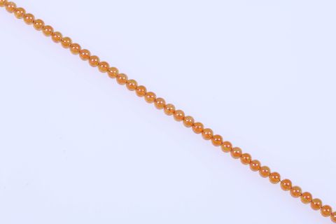 Strang  Glas, orange, Kugel, 8mm, 39cm