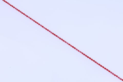 Strang  Glas, rot, Tropfen facettiert, matt, 3x5mm, 49cm