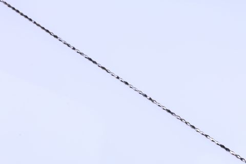 Strang Glas, silber, Raute facettiert, 3x6mm, 48cm