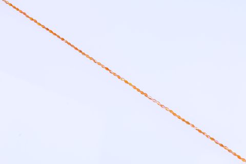 Strang Glas, orange, Raute facettiert, 3x6mm, 41cm