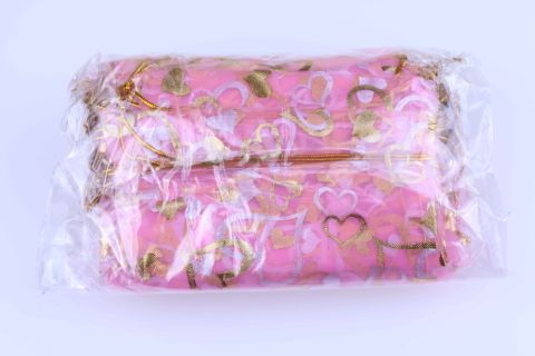 Schmuckbeutel Organza 50 Stück, rosa gold, 13x18mm,