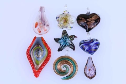 Anhänger Glas, diverse,