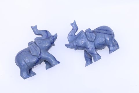 Souvenir blauquarz Elefant Dekofigur  9x8,5 cm