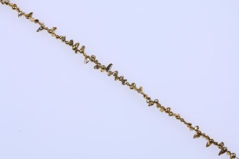 Strang Süsswasser, gold gelackt, Zähne, 6x11mm, 37cm