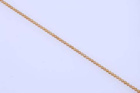 Strang Süsswasser, beige gold, rund, 7x7mm, 41cm