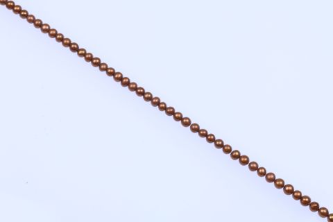 Strang Süsswasser, braun cognac, rund, 7mm, 37cm