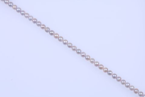 Strang Süsswasser, weiß eis, rund, 11x11mm, 40cm