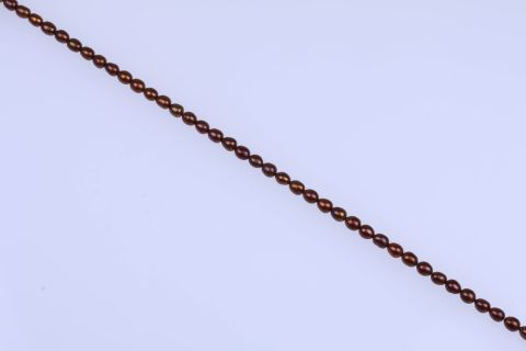 Strang Süsswasser, braun bronze, oval, 7x9mm, 40cm