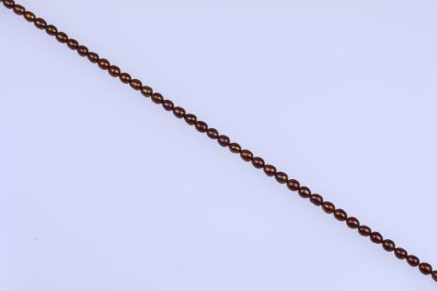 Strang Süsswasser, braun bronze, oval, 7x9mm, 40cm
