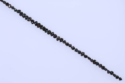 Strang Süsswasser, schwarz grün, Keshi, 6x11mm, 40,5cm