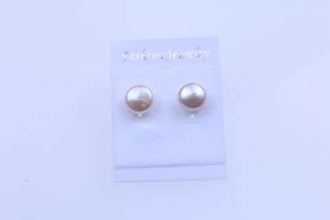 Ohrstecker Süsswasser, weiß, Moneypearl, 9mm, 925 Silber,