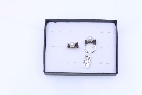 Ring Süsswasser,925 Silber, weiss,rund ,10mm 1 stück