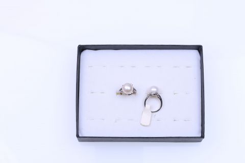 Ring Süsswasser,925 Silber, weiss,rund ,11mm 1 stück