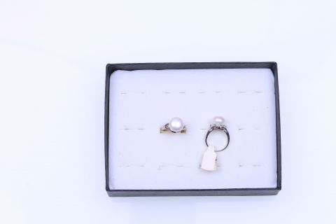 Ring Süsswasser,925 Silber, weiss,rund ,11mm 1 stück