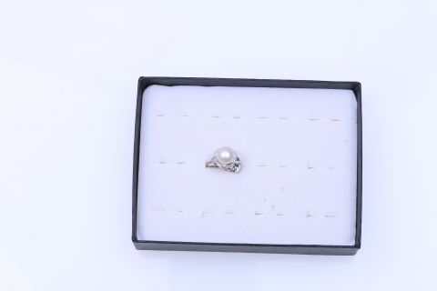 Ring Süsswasser,925 Silber, weiss,rund ,11mm 1 stück