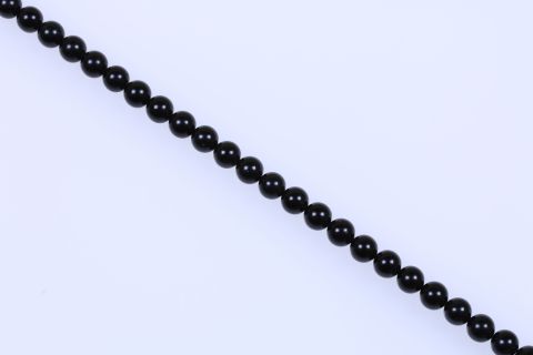 Strang Turmalin, schwarz, Kugel, 12mm, 39cm