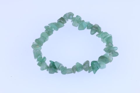 Armband Aventurin, Splitter, grün, auf Gummi, 8mm, 19cm