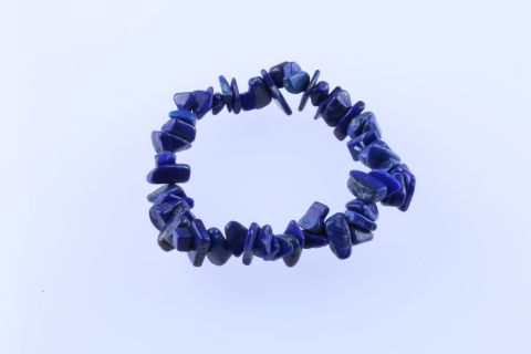 Armband Splitter, Lapis, auf Gummi, 10mm breit, 19cm