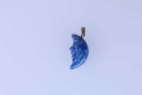 Anhänger Lapis, Halbmond, 28x14mm