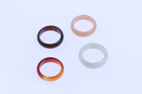 Ring Achat, diverse Farben, breit, 6mm