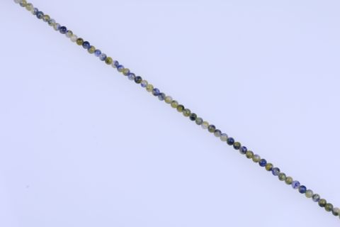 Strang Persische Jade, blau gelb weiß, Kugel, 6mm, 40cm