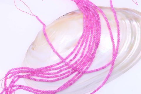 Strang Jade, pink, Rondell facetiert,5x3mm, 36cm