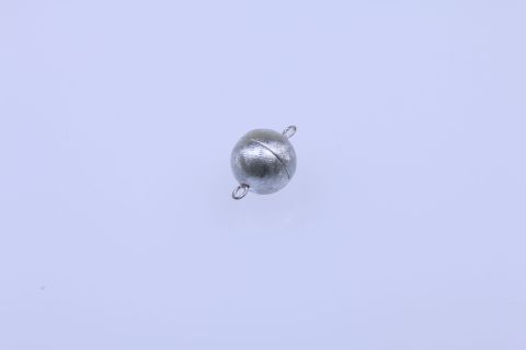 Verschluss Magnet 1 Stück, Kugel matt, 14mm, 925 Silber,